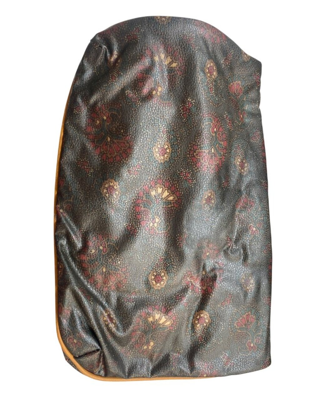 Vintage Avon Paisley Print Tote Bag & Matching Travel Clutch Tan Accents UNUSED - Picture 6 of 10